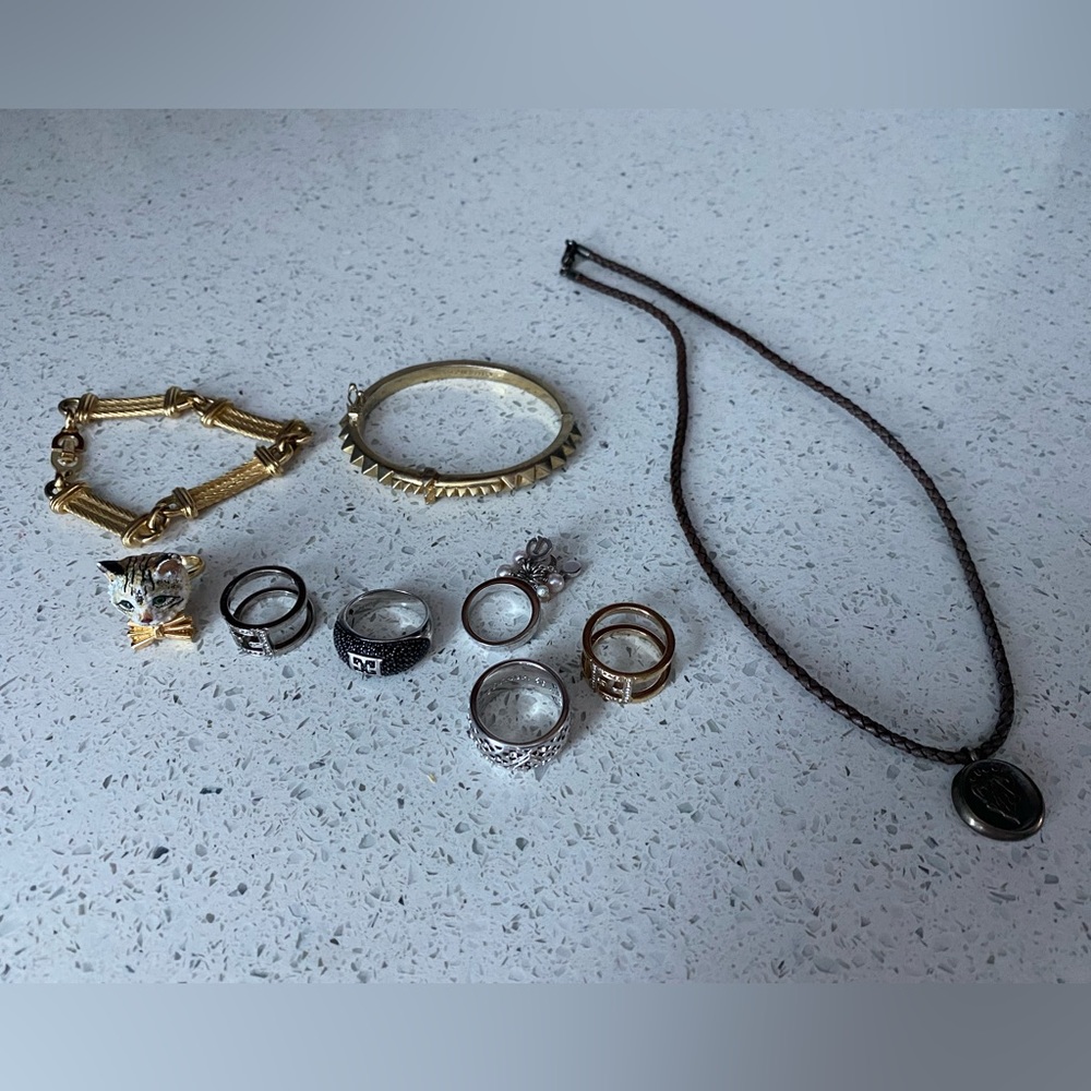 Gucci necklace, givenchy, Christian Dior , escada, dolce gabanna lotof8 jewelry